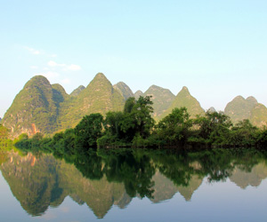 River and Mountain Reflection